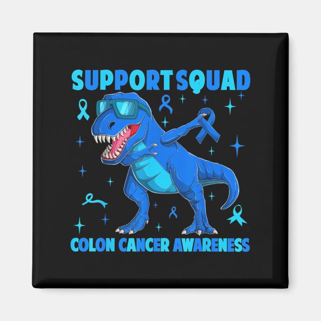 Íman Equipe de apoio t-rex dinossauro câncer de cólon (Frente)