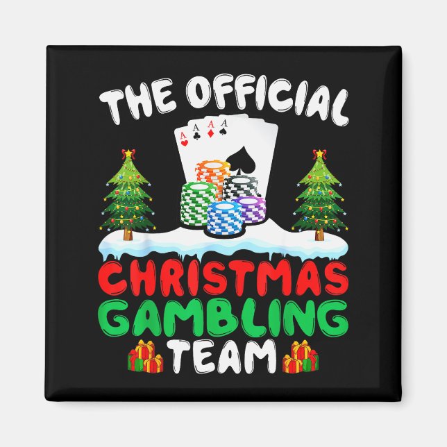 Íman Equipe de Apostas de Natal - Apostador Divertido d (Frente)