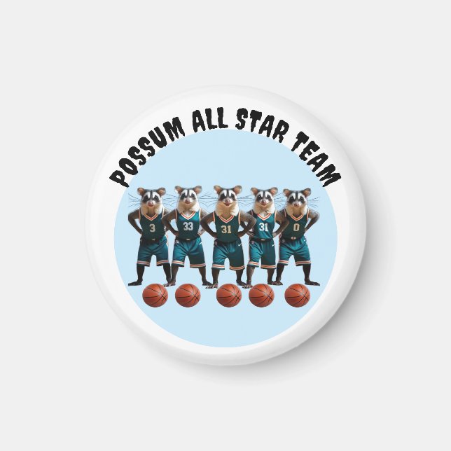 Íman Equipe de basquete de Possum All Star (Frente)