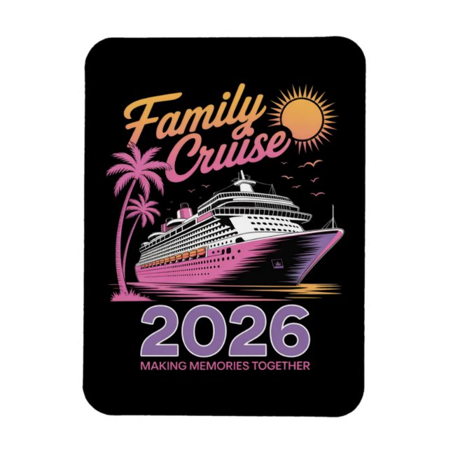 Íman Equipe de Cruzeiro Familiar 2026 Viagem Correspond (Vertical)