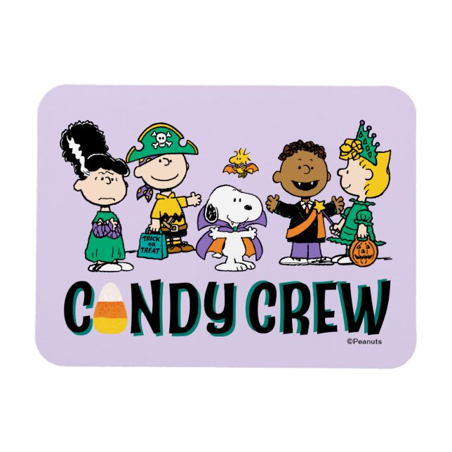 Íman Equipe de Doces Peanuts Gangue de Halloween (Horizontal)