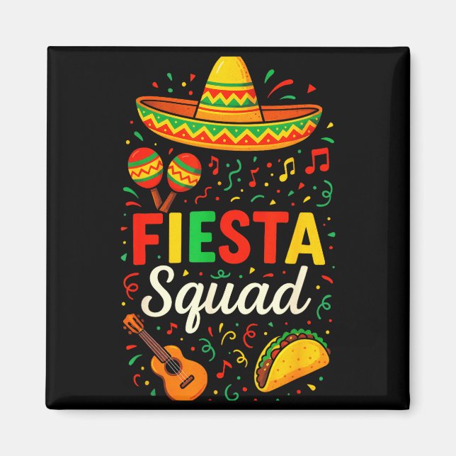 Íman Equipe de festa - cinco de maio festa mexicana Fie (Frente)
