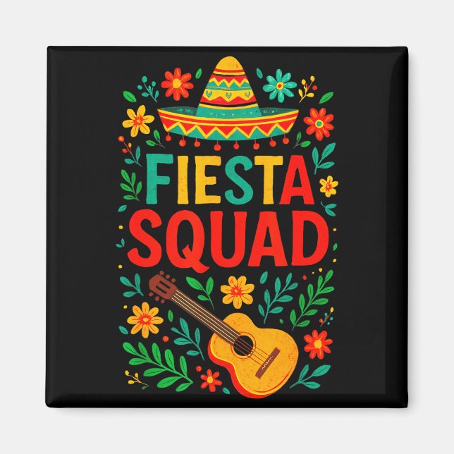 Íman Equipe de festa - cinco maio festa mexicana Equipe (Frente)
