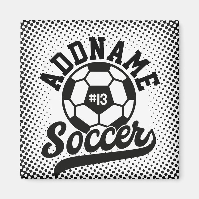 Íman Equipe de futebol Personalizada do ADD NAME do jog (Frente)