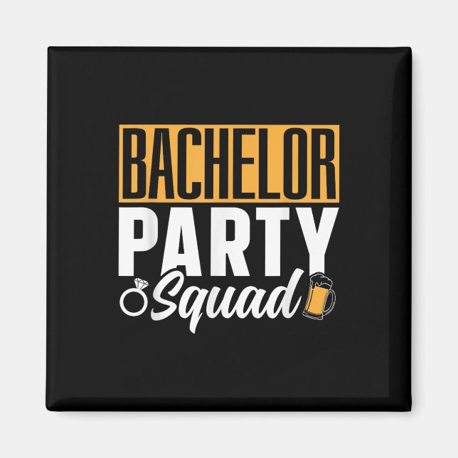 Íman Equipe de Grupo de Noivas do Bachelor Party _2 (Frente)