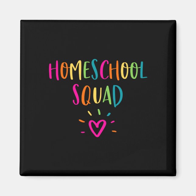 Íman Equipe de homeschool masculina mãe professora pai  (Frente)