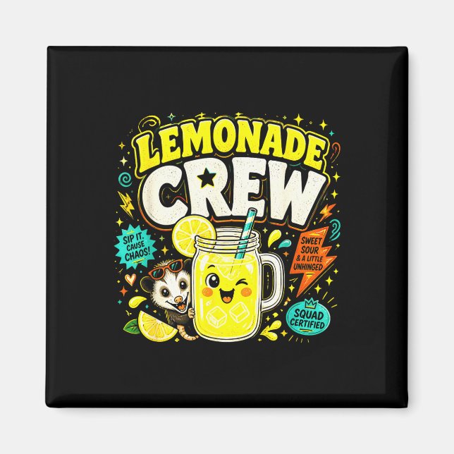 Íman Equipe de limonada engraçada crianças fofas barrac (Frente)
