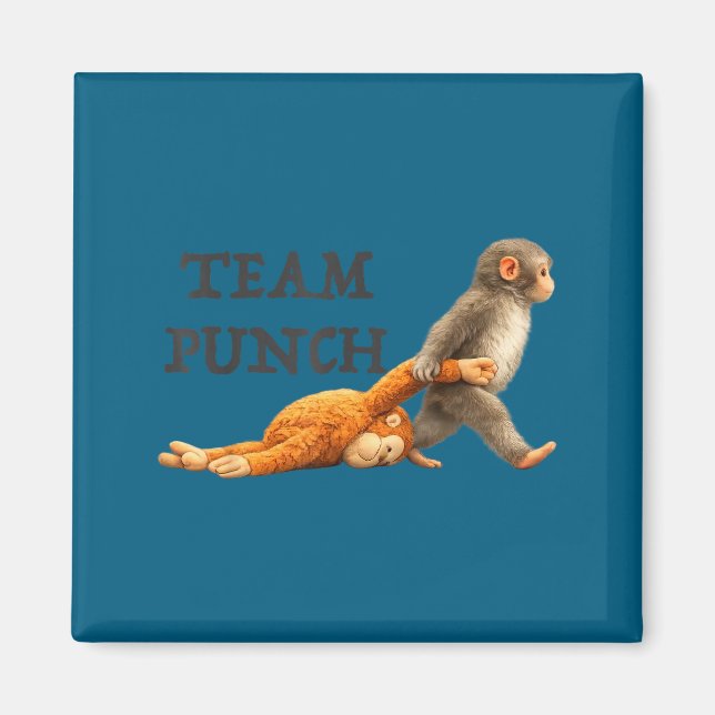 Íman Equipe de macaco bebê soca meme engraçado de macac (Frente)