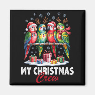 Íman Equipe de Natal de Papagaio Amantes de Pássaros Fo