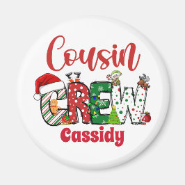 Íman Equipe de Natal do Primo Retro Personalizado