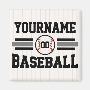 Íman Equipe de NOME Personalizada do Jogador de Basebal