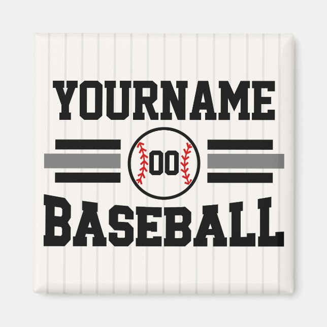 Íman Equipe de NOME Personalizada do Jogador de Basebal (Frente)