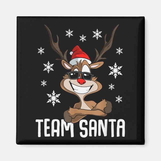 Íman Equipe de Papai Noel Rena de Natal  (Frente)