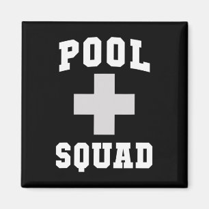Íman Equipe de piscina fofa salva-vidas despacha salva-