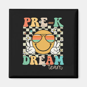 Íman Equipe de pré-k Sonho Professor Retro Pré-escola V