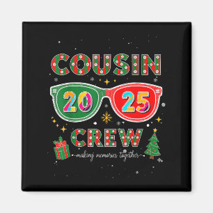 Íman Equipe de Primos 2025 Piadas de Natal Família Comb
