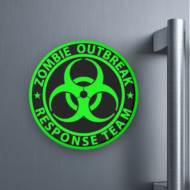 Íman Equipe de Resposta a Surtos de Zumbis Verde Neon (Criador carregado)