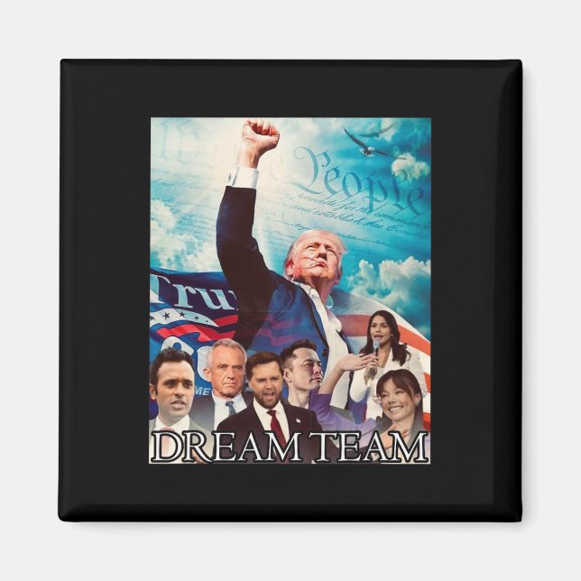 Íman Equipe de Sonhos Trump 2024 (Frente)