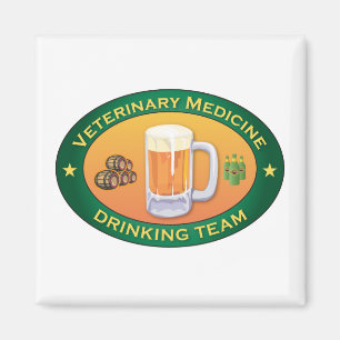 Íman Equipe do bebendo da medicina veterinária