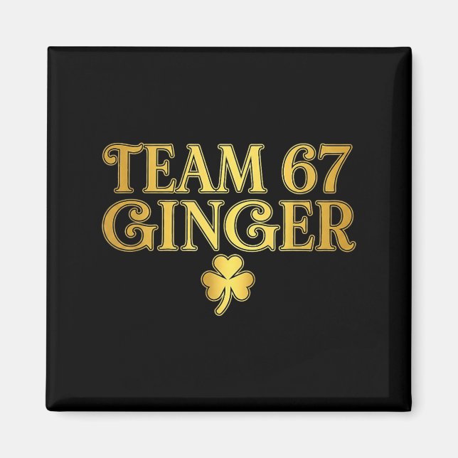 Íman Equipe do Dia de São Patrício Ginger 67 Seis Sete  (Frente)