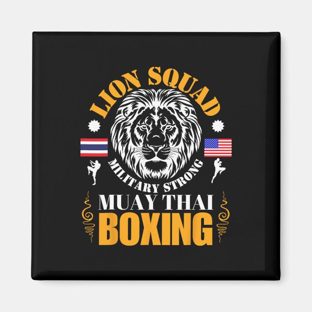 Íman Equipe do Leão Tailândia Kickboxing Muay Thai Mma  (Frente)