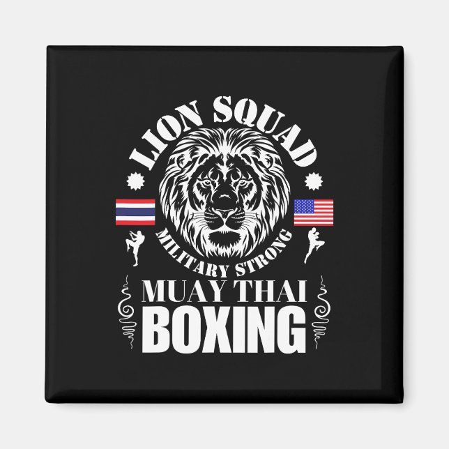 Íman Equipe do Leão Tailândia Kickboxing Muay Thai Mma  (Frente)