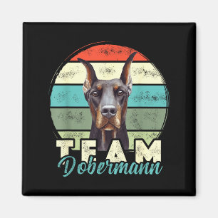 Íman Equipe Doberman Roupa de Cachorro Retro Vintage Do
