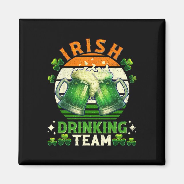 Íman Equipe engraçada de bebida de cerveja irlandesa do (Frente)