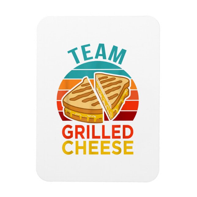 Íman Equipe Gelada De Sanduíche Engraçado De Queijo Eng (Vertical)