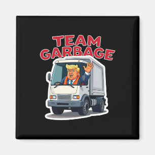 Íman Equipe Lixo Engraçado Trump Dirigindo Um Caminhão