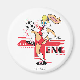 Íman Equipe Lola Bunny Inglaterra Futebol Gráfico