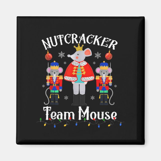 Íman Equipe Mouse Nutcracker Dança de Natal Soldado Eng (Frente)