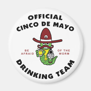 Íman Equipe oficial do bebendo de Cinco de Mayo