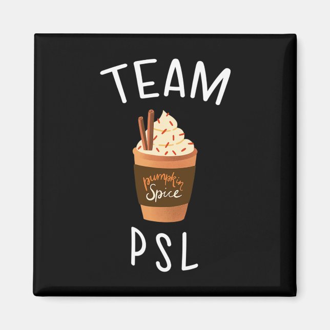 Íman Equipe PSL Pumpkin Spice Latão Diversão Fall Bompk (Frente)