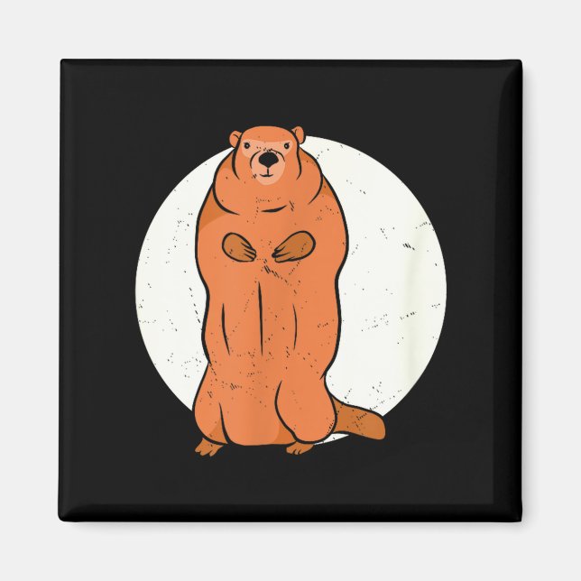 Íman Equipe Sem Sombra Tripulação Groundhog Lua Cheia G (Frente)