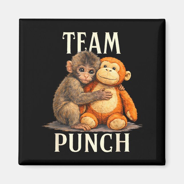 Íman Equipe soco macaco fofo e design de urso Equipe so (Frente)
