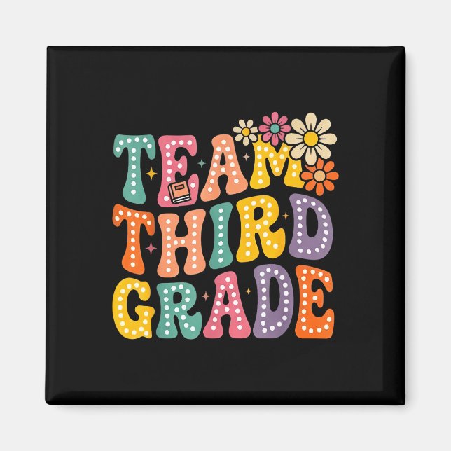 Íman Equipe terceira série groovy 3º ano volta às aulas (Frente)