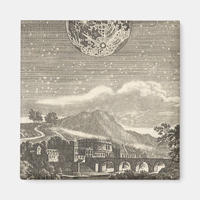 Íman Era Antiga Renascença Lua por Allain Mallet (Frente)
