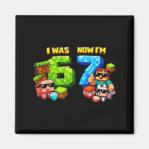 Íman Era arte de jogo pixel 6 7 meme festa de aniversár