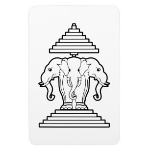 Íman Erawan três dirigiu o Lao do elefante/bandeira de