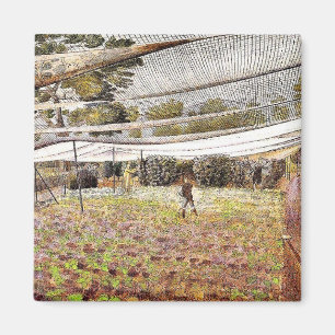 Íman Eric Ravilious trabalho de arte, Strawberry Nets