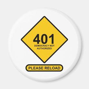 Íman Erro 401: Democracia não autorizada