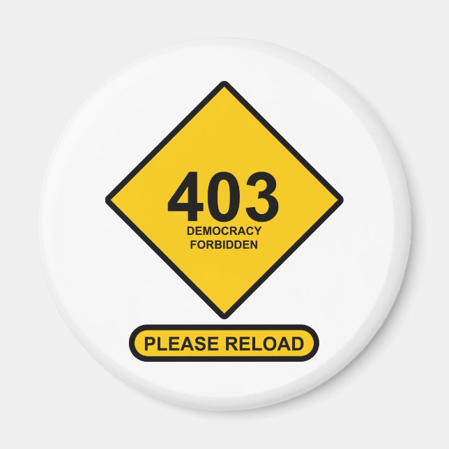 Íman Erro 403: Democracia Proibida (Frente)