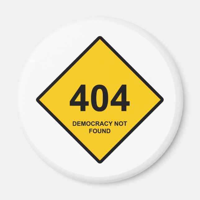 Íman Erro 404: Democracia Não Encontrada (Frente)