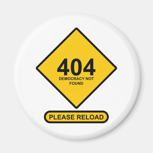 Íman Erro 404: Democracia Não Encontrada (Frente)