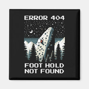 Íman Erro 404 – Design de Pixel de Subida de Apoio de P