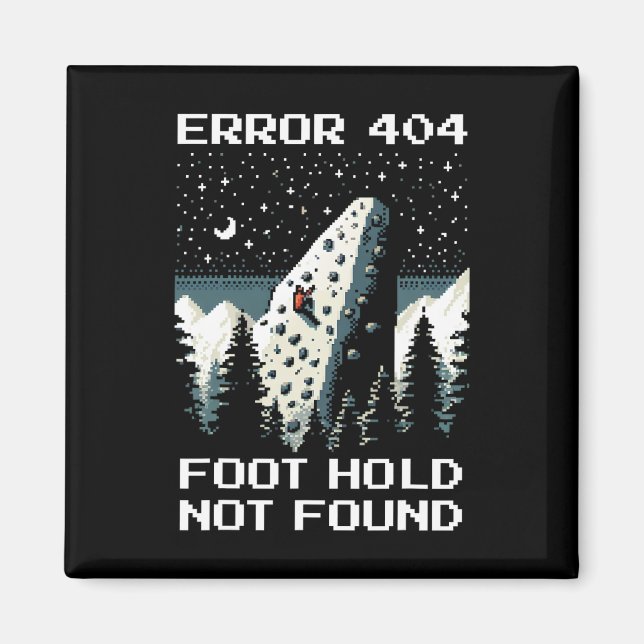 Íman Erro 404 – Design de Pixel de Subida de Apoio de P (Frente)