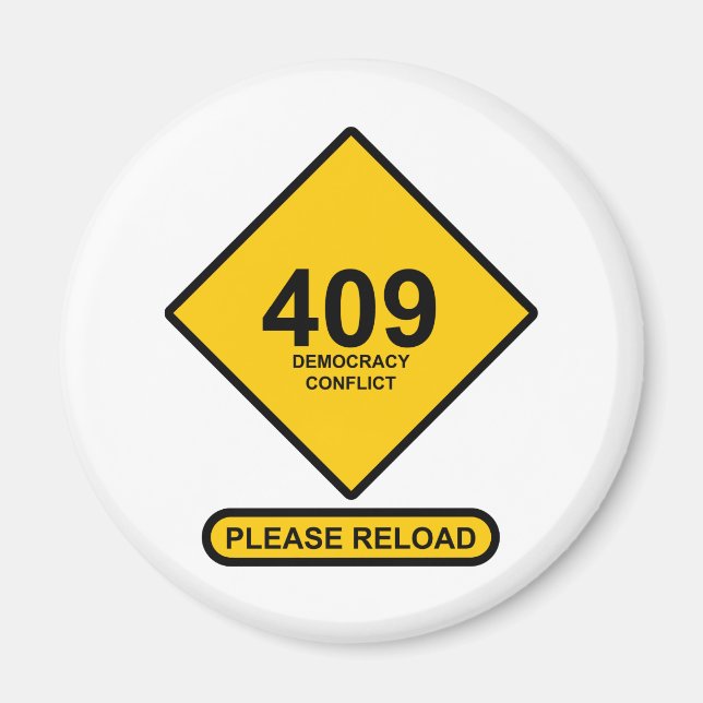 Íman Erro 409: Conflito de democracia (Frente)