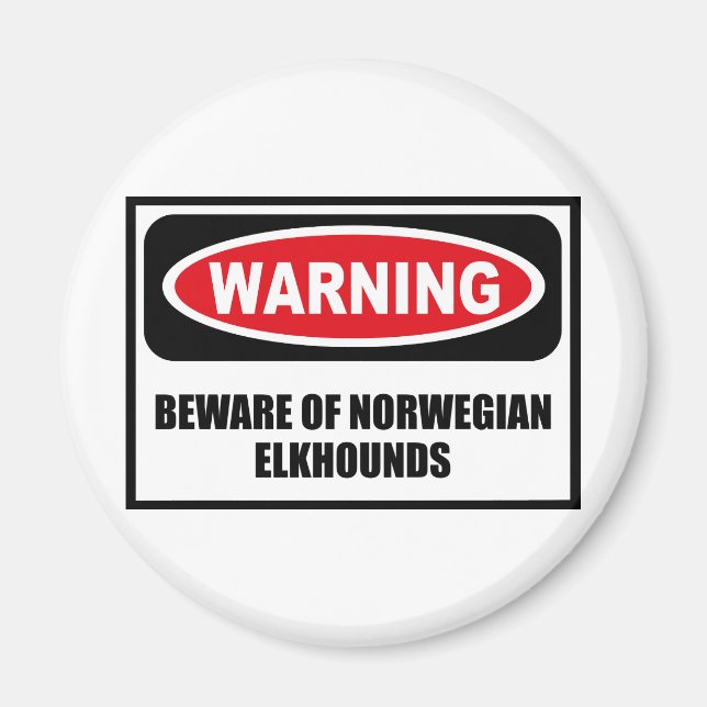 Íman ERRO DE Alerta do Magneta ELKHOUNDS NORUEGUÊS (Frente)