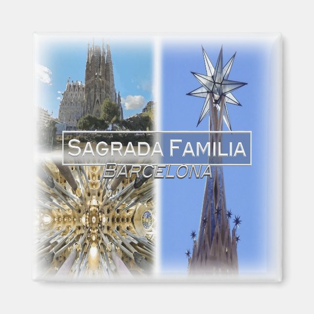 Íman ES0127 Europa, Espanha, Barcelona, Sagrada Família (Frente)